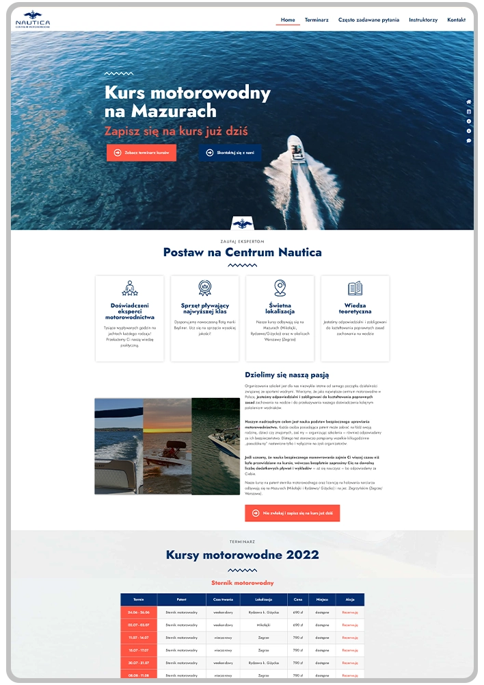 realizacje - kursy nautica